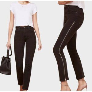 Reformation Black Hendrix Jeans Side‎ Zip 27 Straight USA🇺🇸MADE